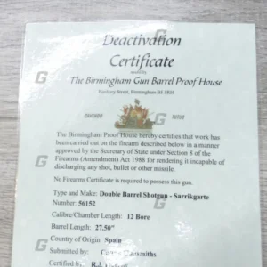 Sarriugarte, F. 12 gauge Sporter