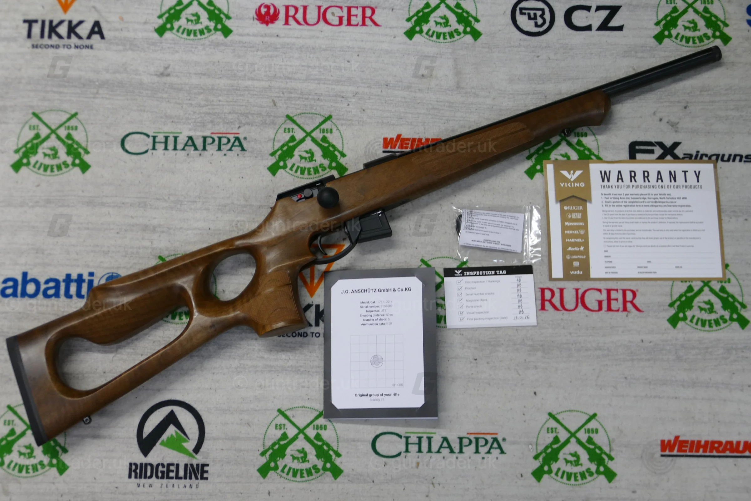 Anschutz .17 HMR 1761 thumbhole